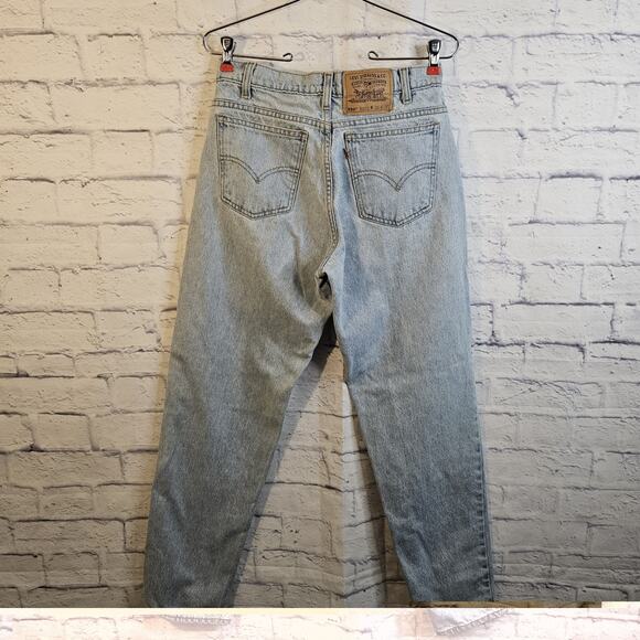 VINTAGE 90s Levi's 550 Relaxed Fit Mens Jeans 30x32 (28x29.5) Light Denim 1995 - Picture 4 of 9